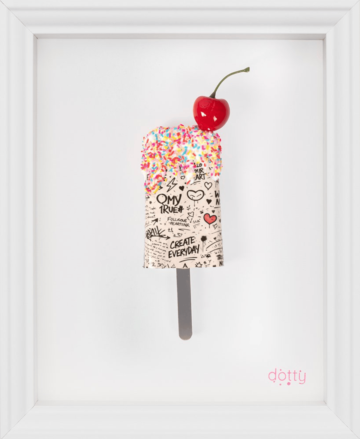 Colorful abstract art piece titled Urban Melt No.3 by Dotty, featuring vibrant dot patterns and dynamic design.