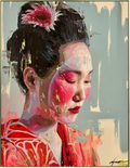 Screenshot of Conrado Lopez's art piece titled "Eternally Fortunate I," showcasing vibrant colors and abstract design elements.