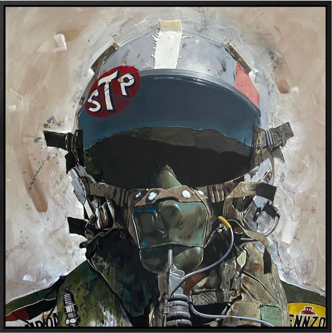 Screenshot of heavy fuel art piece by Jimmy Law, showcasing abstract textures and bold colors in a contemporary art style.