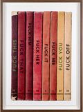 Screenshot of "F**k Off" art piece by The Connor Brothers, featuring bold text on a white background.
