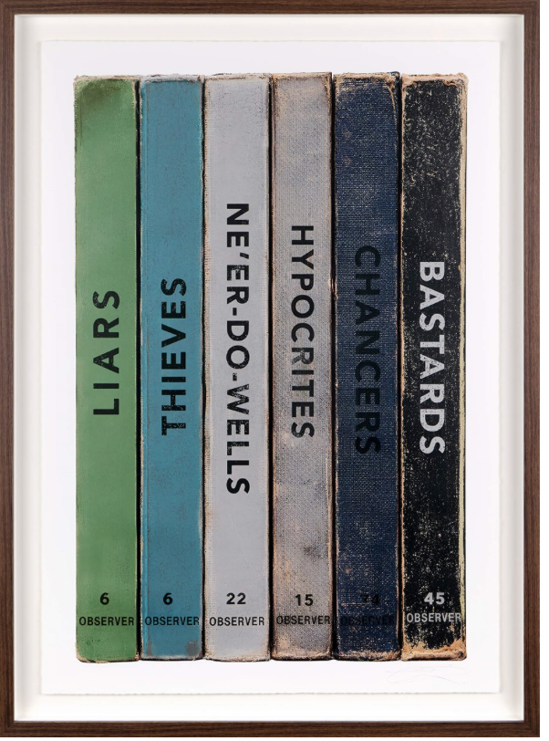 Art print of politicians by The Connor Brothers, featuring a stylized illustration of political figures in a contemporary art style.