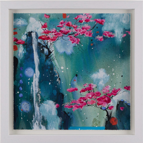 Screenshot of Danielle O'Connor Akiyama's Beauty Bound II art piece showcasing vibrant, abstract watercolor design.