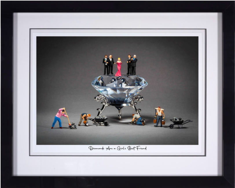 Screenshot of the artwork "Diamonds Are A Girl's Best Friend" by Mr Kuu, showcasing a colorful artistic interpretation of the classic phrase.