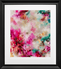 Katy Jade Dobson Transcend I art piece featuring abstract shapes and vibrant colors on a canvas.
