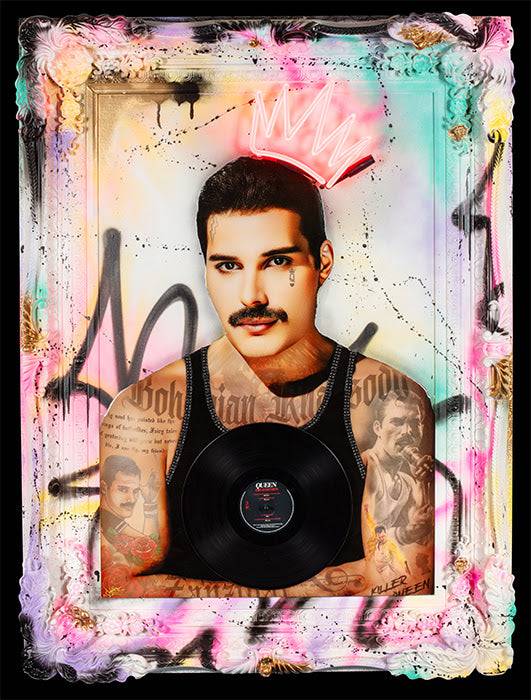 Ghost Killer Queen III art print featuring detailed, vibrant artwork inspired by the band's iconic album design.