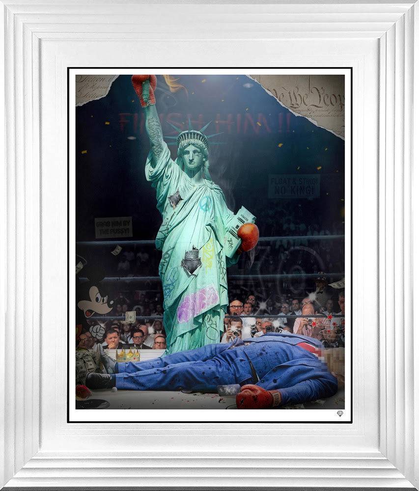 JJ Adams art piece titled "I am The Greatest," featuring vibrant, contemporary artwork with bold colors and dynamic composition.