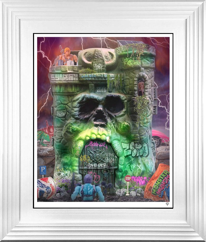 JJ Adams art piece titled "She's Not Here" showcasing abstract and surreal visual elements as seen in the image.